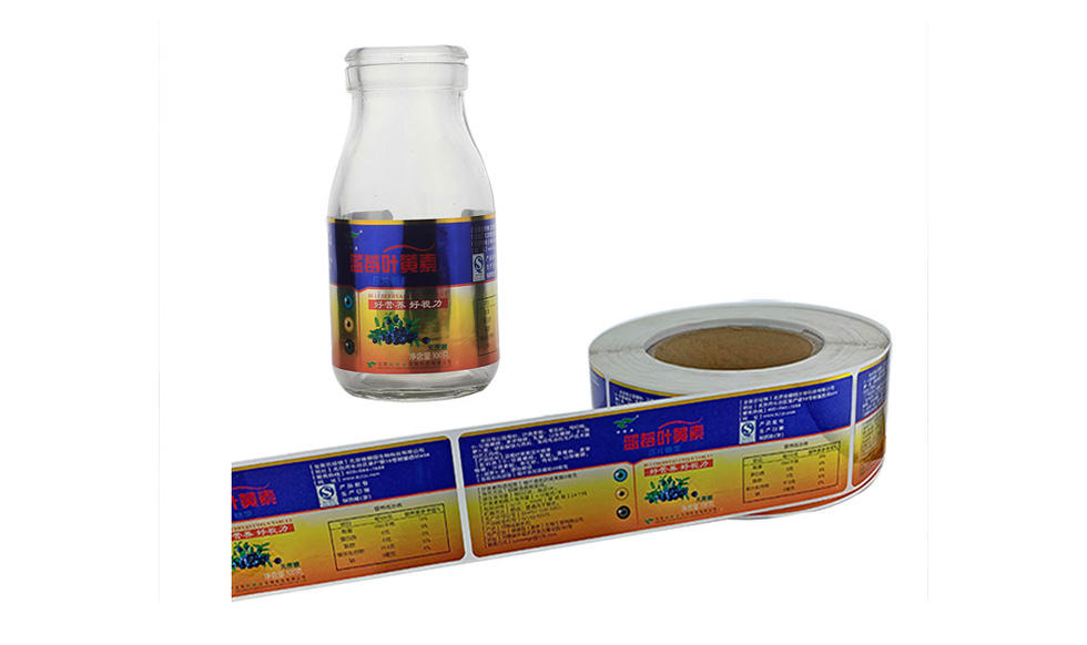 Custom sticker label  for milk bottle and dairy products packaging